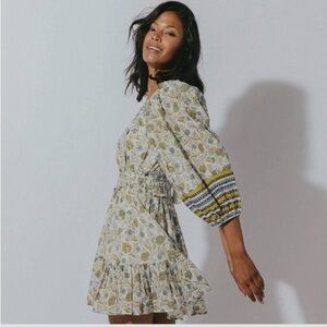 Cleobella Aria Organic Cotton Floral Mini Dress XS